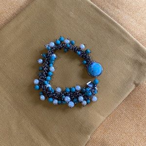 Vintage Fresh water Pearls and Turquoise bracelet.